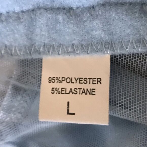 Blue Floral Embroidered Mesh Corset Bra Top Size Large FairyCore Whimsical - Picture 3 of 4